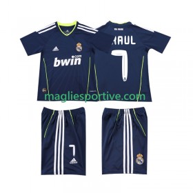 Completo Calcio Real Madrid PAUL 7 2010 2011 Retro Bambino Divisa Trasferta